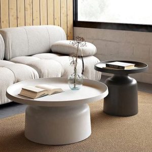 Dune Pedestal Coffee Table Set - Image 1