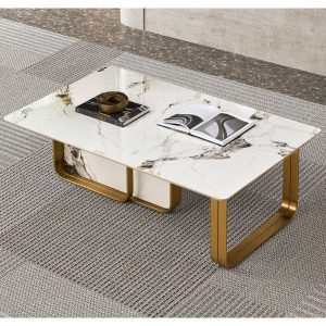 Lumina Rectangular Marble Coffee Table - Image 2