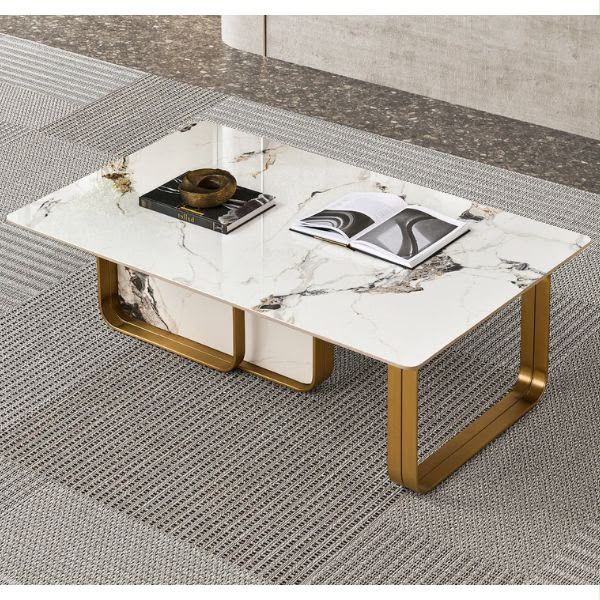 Lumina Rectangular Marble Coffee Table