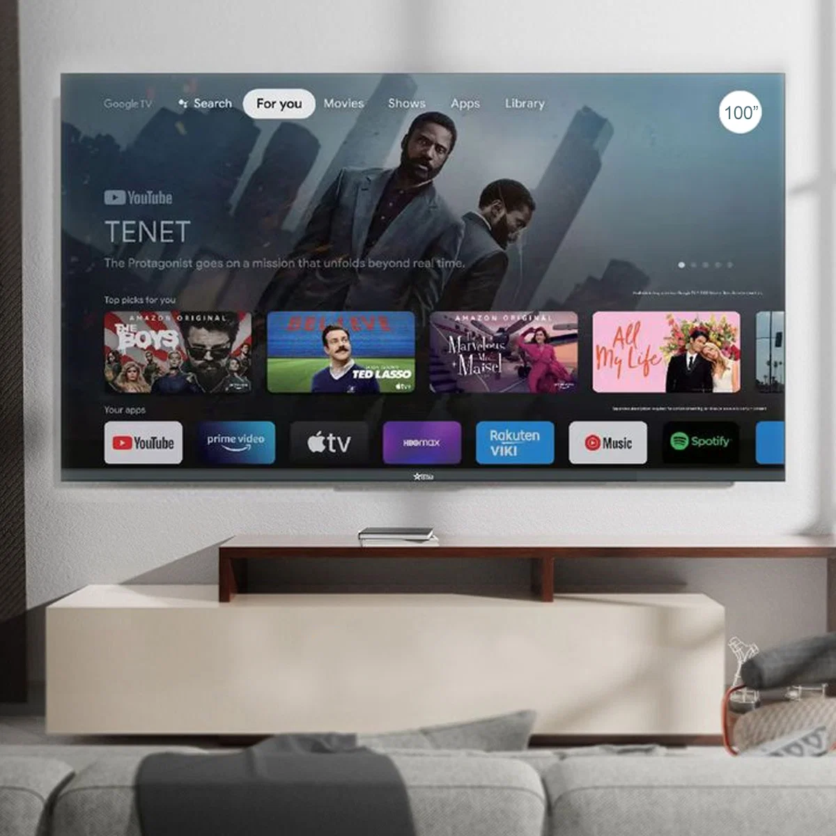 ISTAR 100" 4K Ultra-HD Smart Google TV – G100 Cinema Series - Image 3