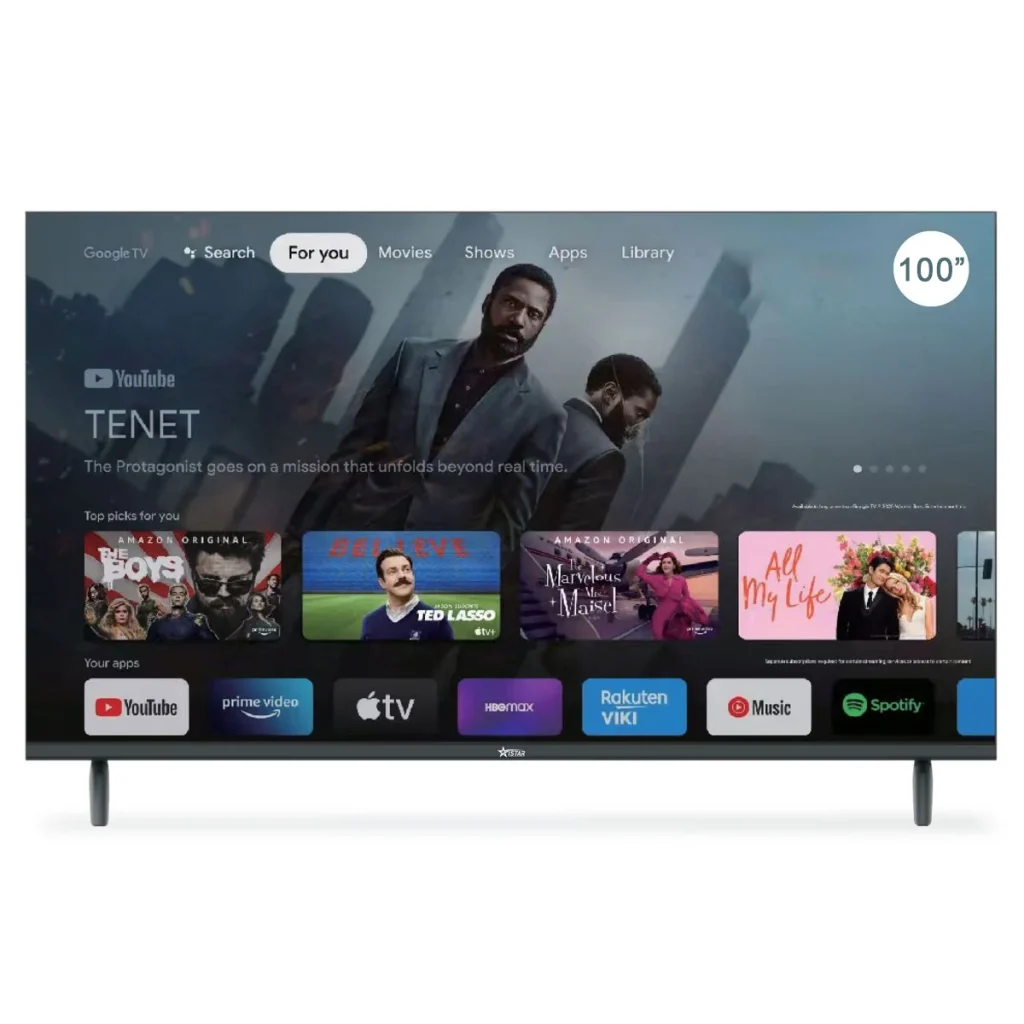 ISTAR 100" 4K Ultra-HD Smart Google TV – G100 Cinema Series