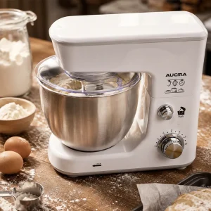 AUCMA Stand Mixer with Stainless Steel Bowl - 500W - Image 2