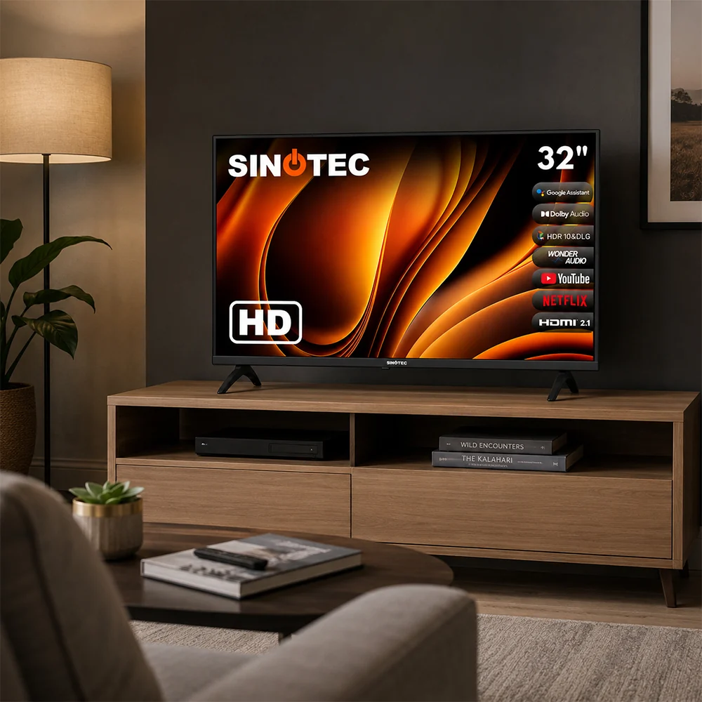 Sinotec 32-Inch HD LED Google Smart TV with Chromecast