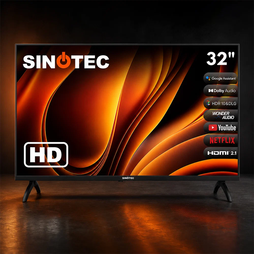 Sinotec 32-Inch HD LED Google Smart TV with Chromecast
