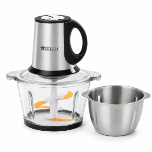 iStar-ST 3L Electric Food Chopper & Meat Grinder with Glass and Stainless Steel Bowls - Image 2